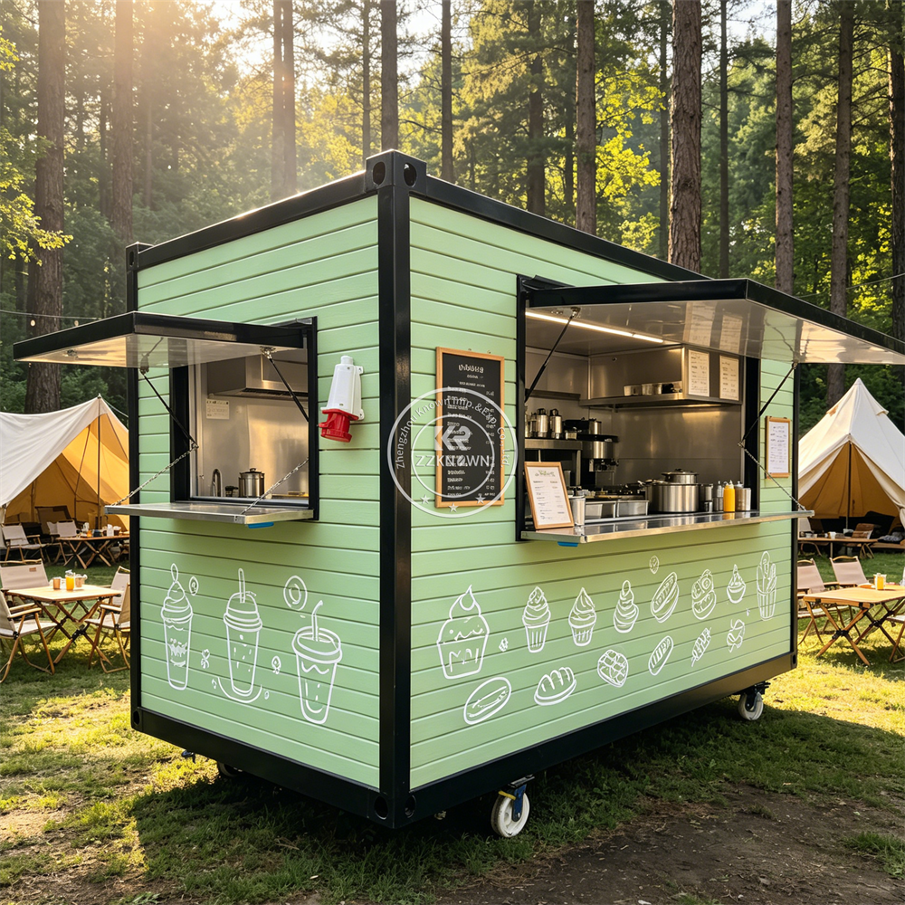 Coffee Tea Kiosk - Outdoor Coffee Tea Container Kiosk Prefabricated