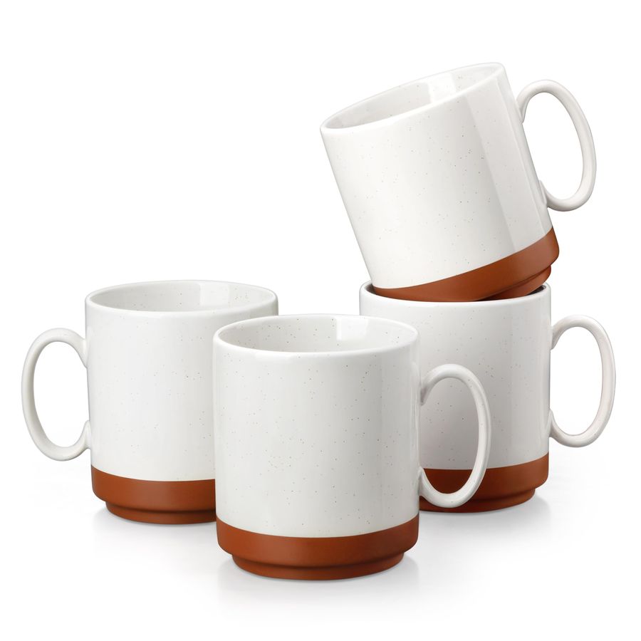 Coffee Tea Chocolate - 16oz Ceramic Coffee Mugs Set of