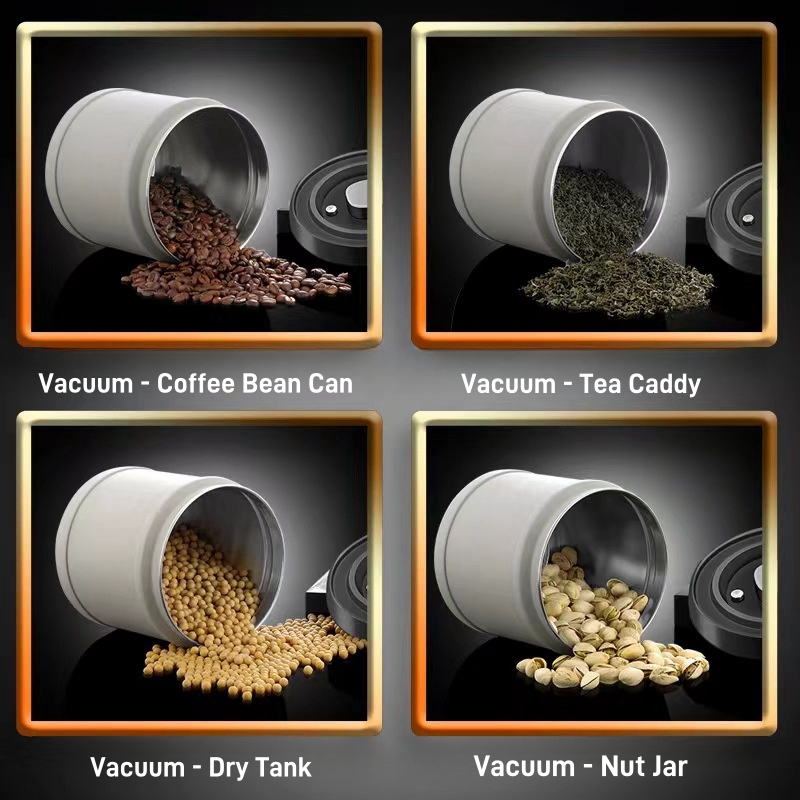 Coffee Tea Box - Vacuum sealed can, press vacuum coffee