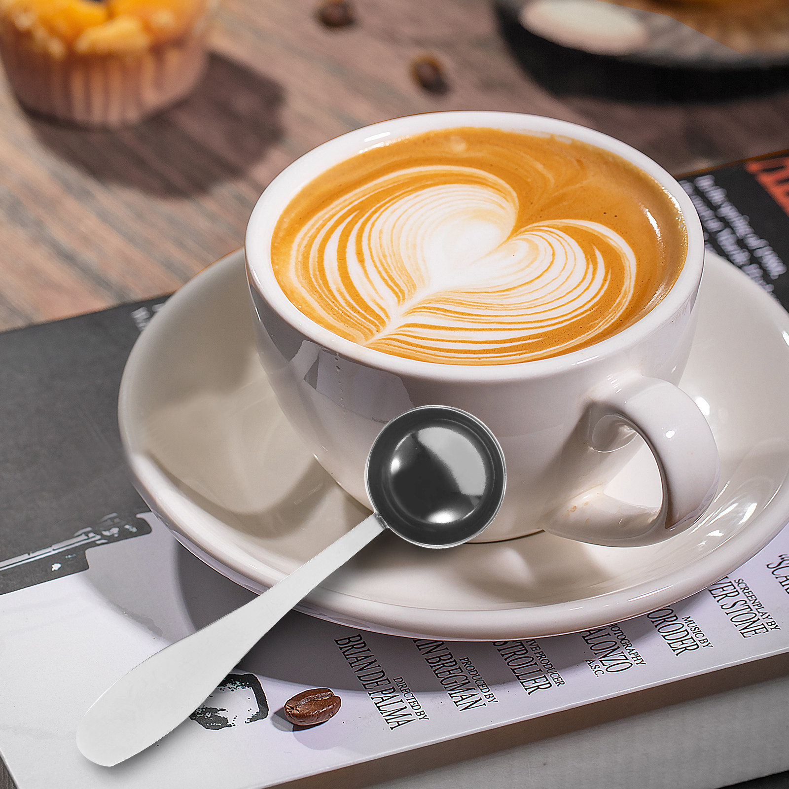Coffee Tea And Bean Leaf - Stainless Steel Measuring Spoon Comfortable Grip