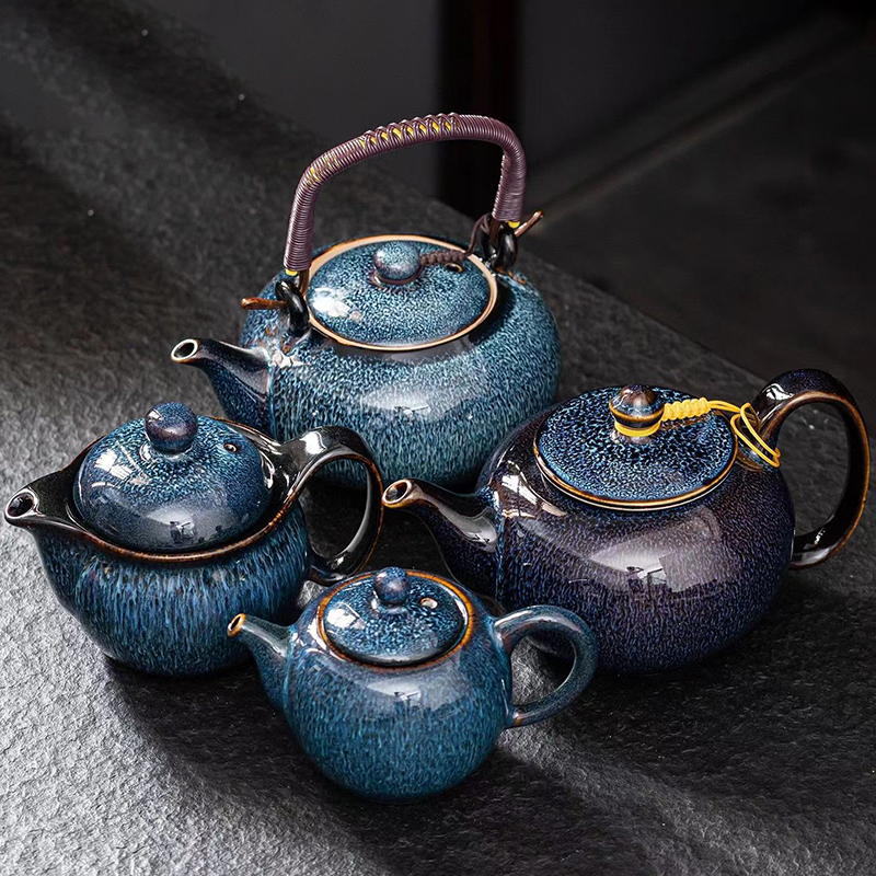 Cast Iron Teapot - Exquisite Starry Glaze Ceramic Pu'er Teapot