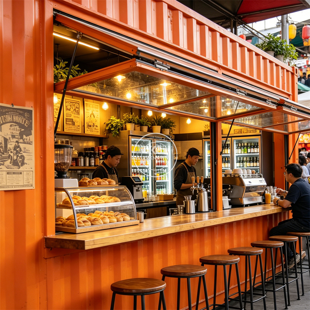 Coffee Tea Kiosk - Mobile Container Restaurant Trailer Coffee Bubble