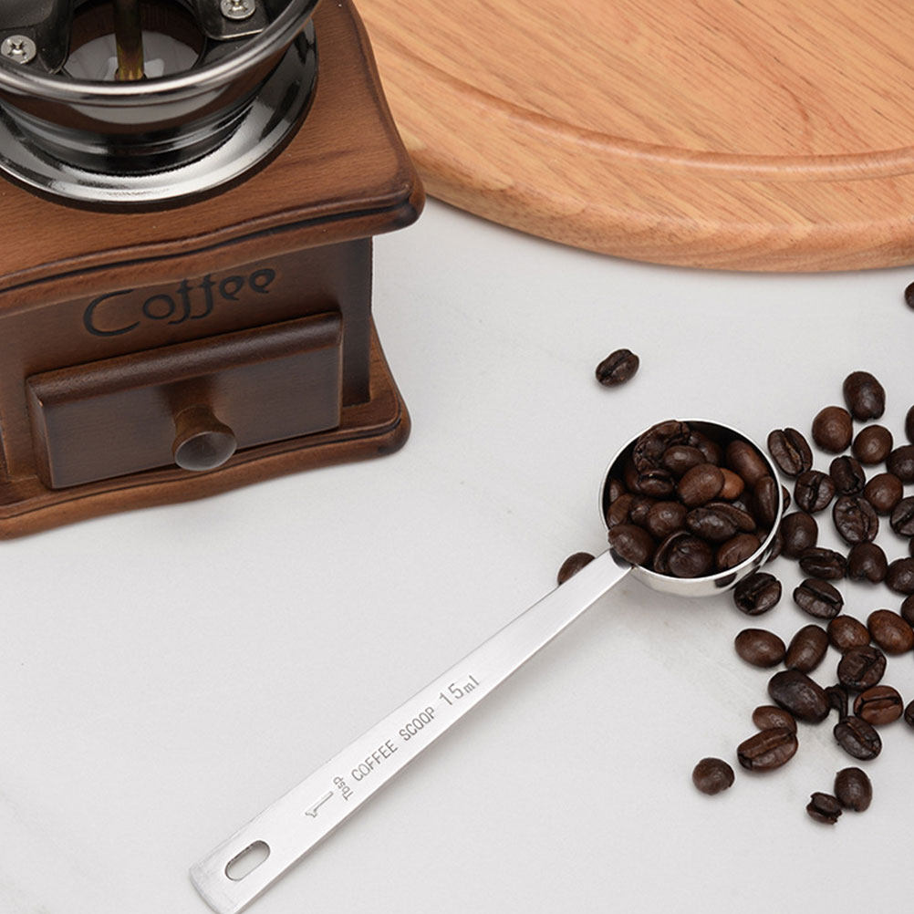 2Pcs Measuring Spoons Stainles - Coffee Tea And Bean Leaf review and price
