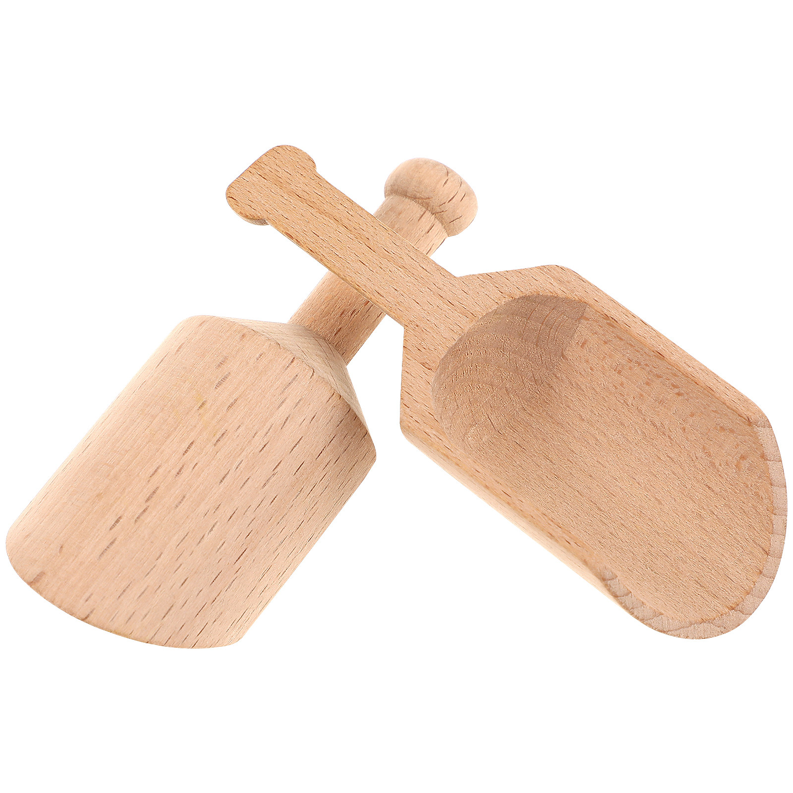 2Pcs Natural Beech Wood Spoons - Coffee Tea And Bean Leaf review and price