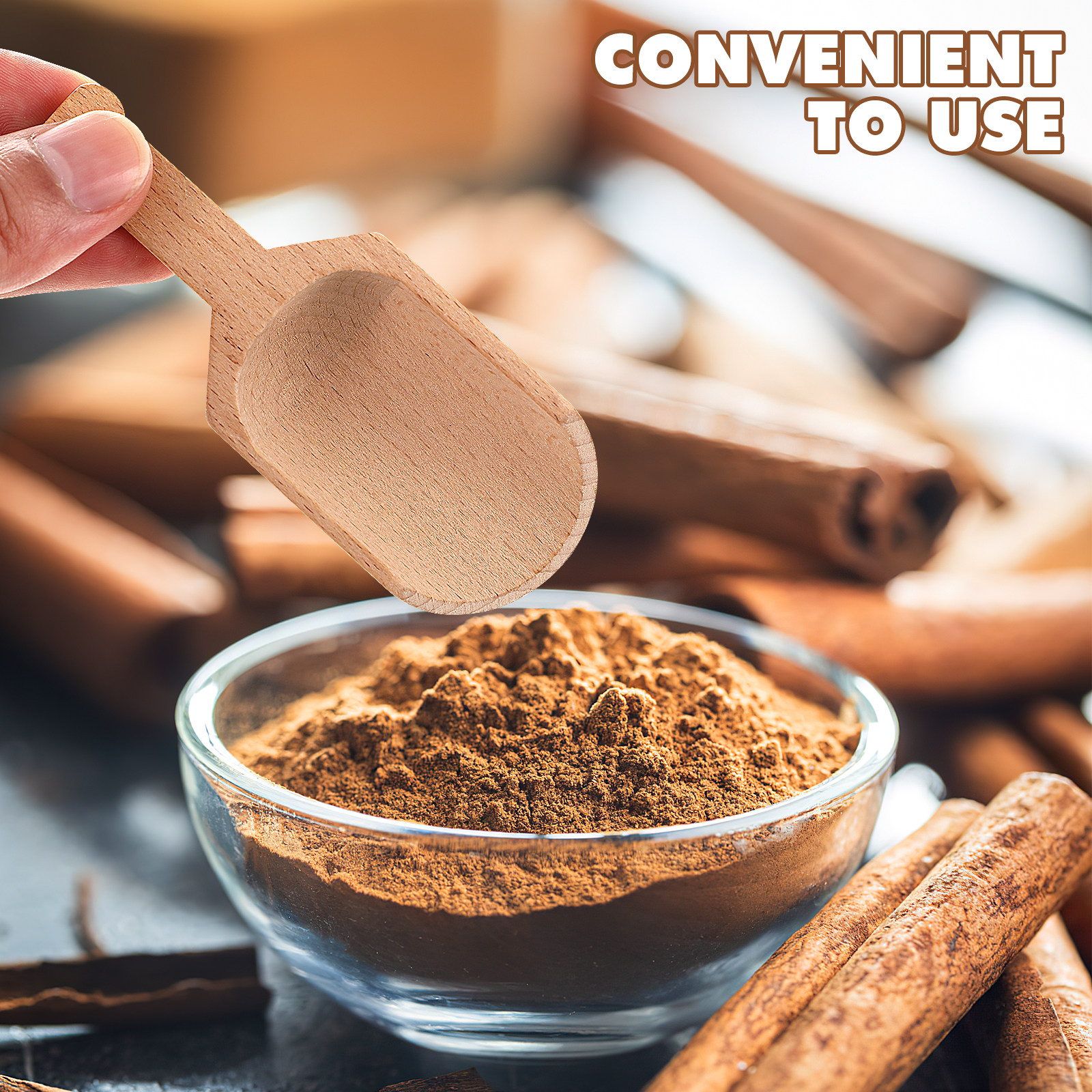 2Pcs Natural Beech Wood Spoons - Coffee Tea And Bean Leaf review and price