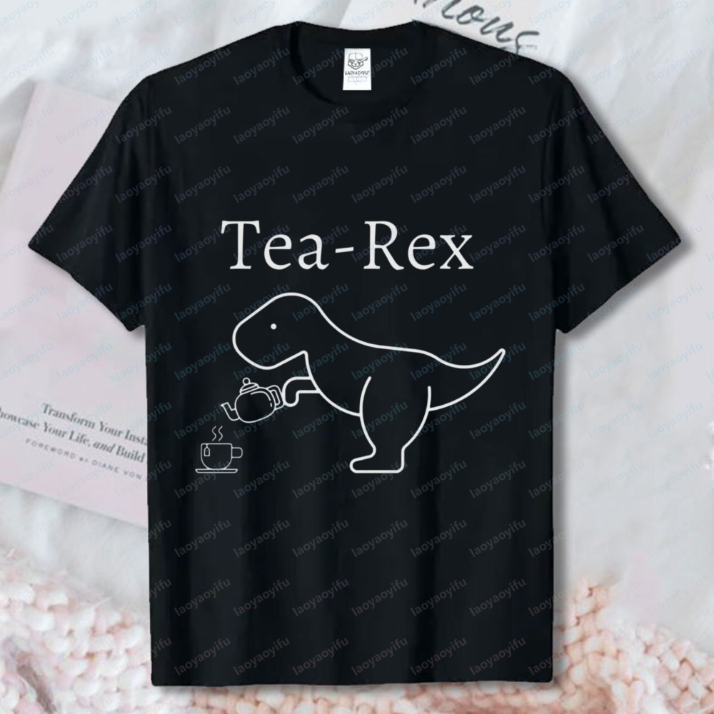 Tea Rex Dinosaur Men's Shirt F - Coffee Tea Jokes review and price