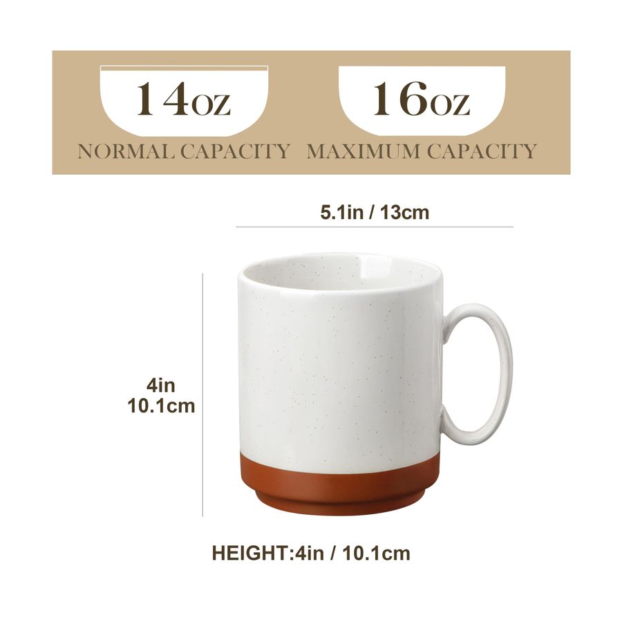 16oz Ceramic Coffee Mugs Set o - Coffee Tea Chocolate review and price