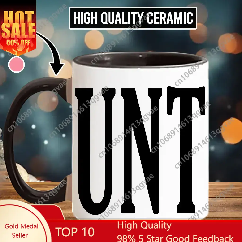 Funny UNT with handle Coffee M - Coffee Tea Jokes review and price