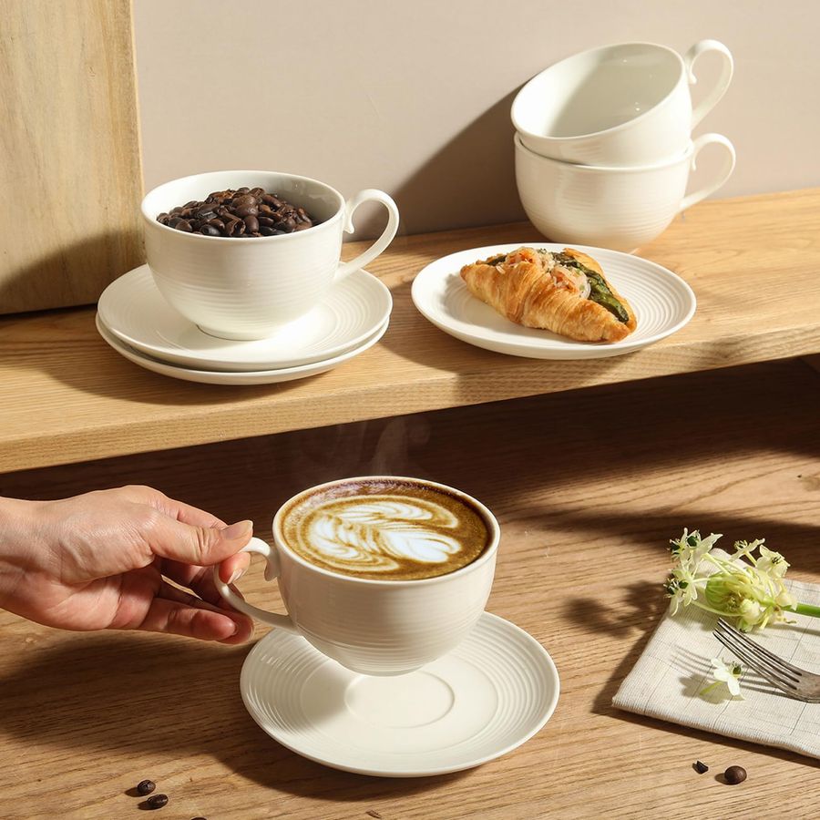 oz Cappuccino Cups with Saucer - Mug Tea Coffee review and price