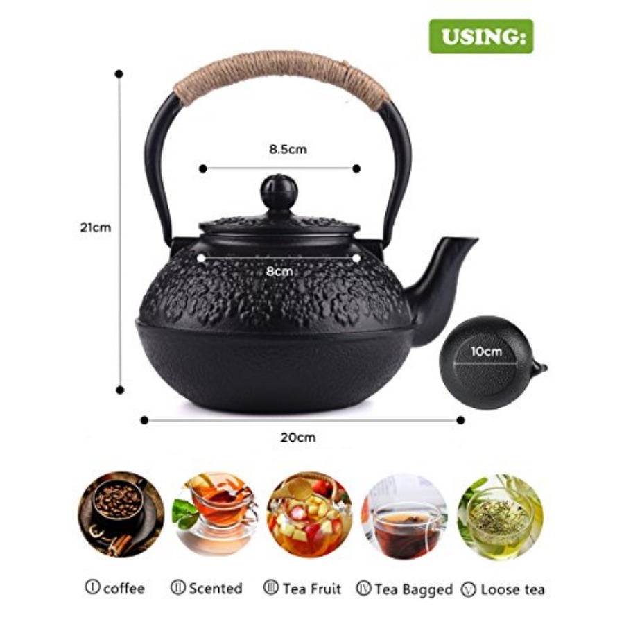 Cast Iron Teapot 40oz/ Japanes - Cast Iron Teapot review and price