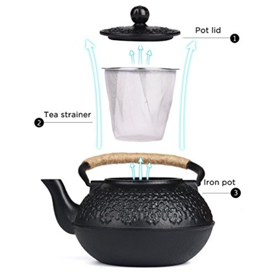 Cast Iron Teapot 40oz/ Japanes - Cast Iron Teapot review and price