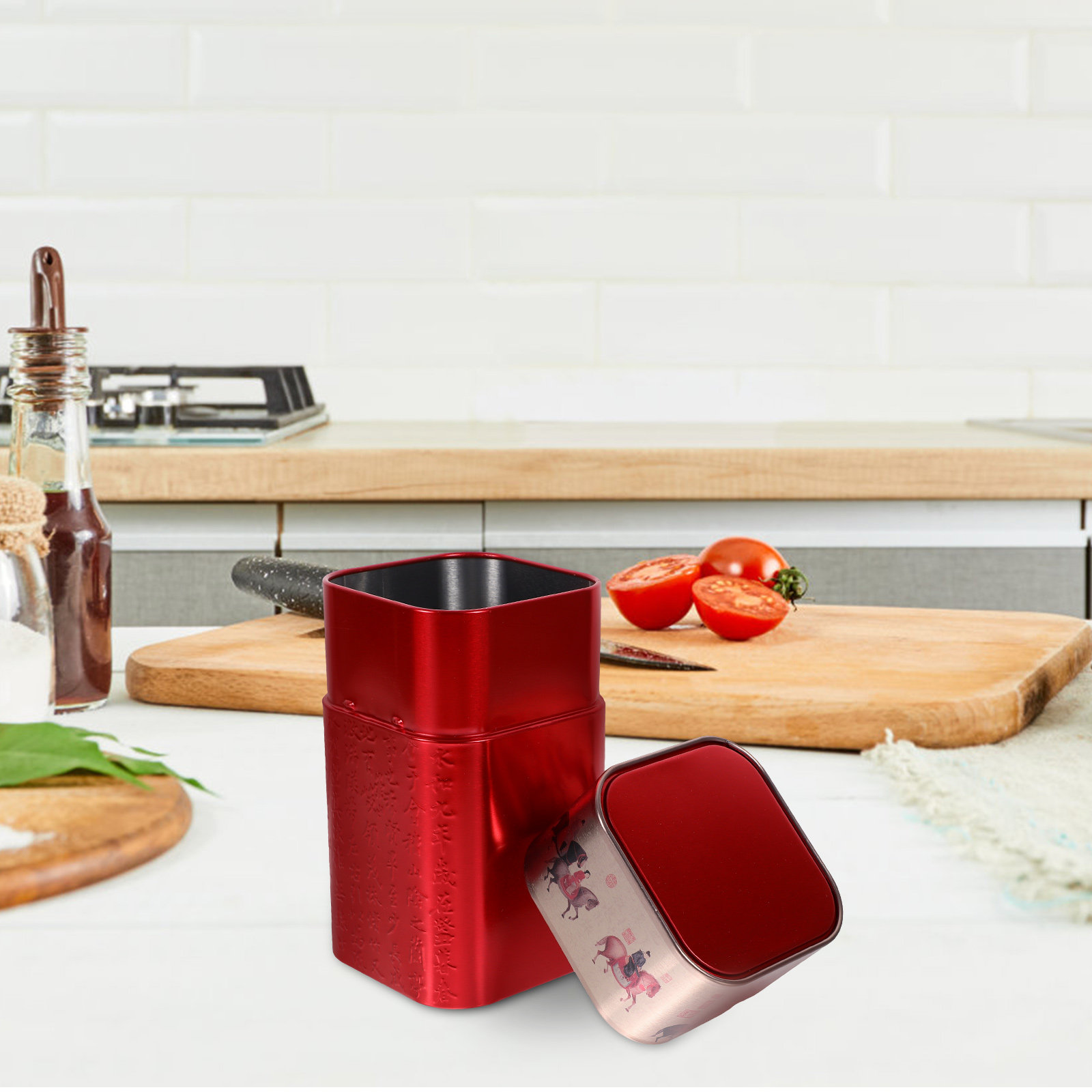 Airtight Tea Large Red Tinplat - Coffee Tea Sugar Container Set review and price
