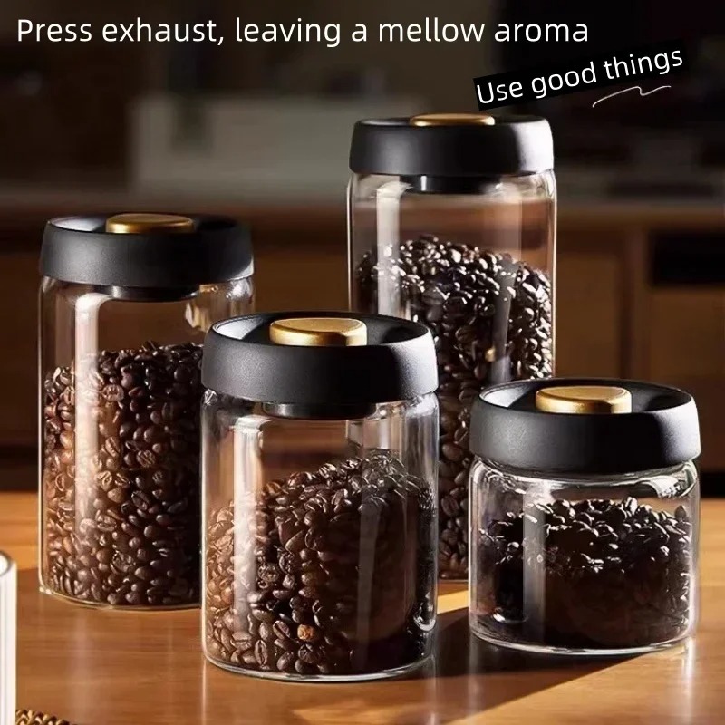 Manual Vacuum Sealed Coffee Ja - Coffee Tea Box review and price