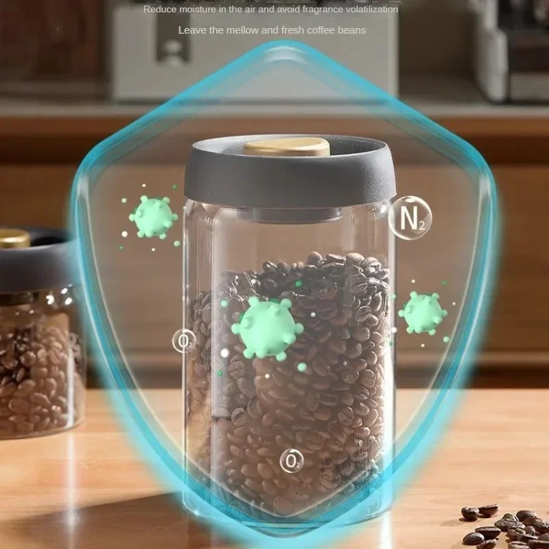Manual Vacuum Sealed Coffee Ja - Coffee Tea Box review and price