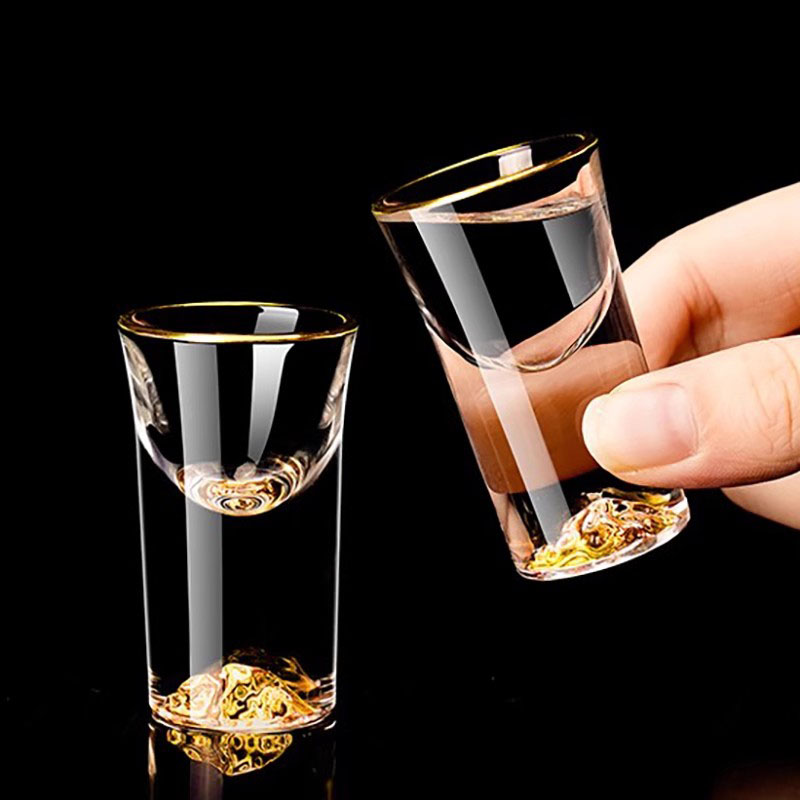 6pcs Golden Edged Short Glass  - Mug Tea Coffee review and price