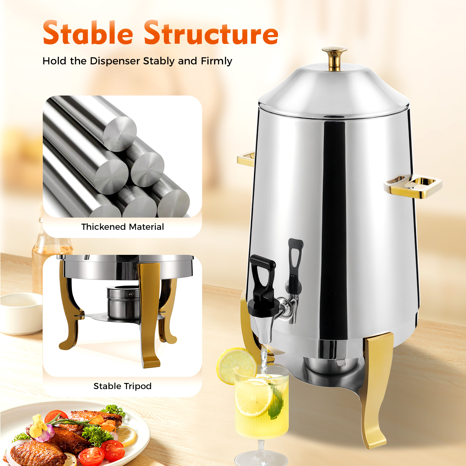 Coffee Urn With Fuel Holder 13 - Coffee Tea Urn review and price