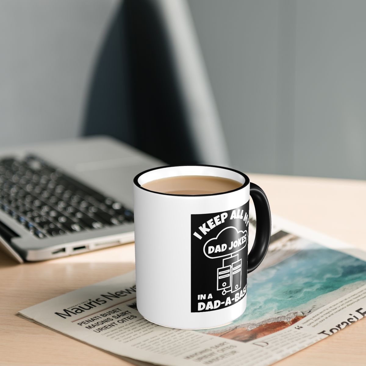 I Keep All My Dad Jokes In A D - Coffee Tea Jokes review and price