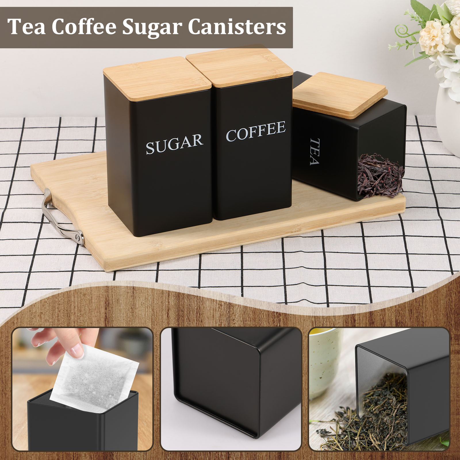 1000 ML Coffee Tea and Sugar C - Coffee Tea Sugar Container Set review and price