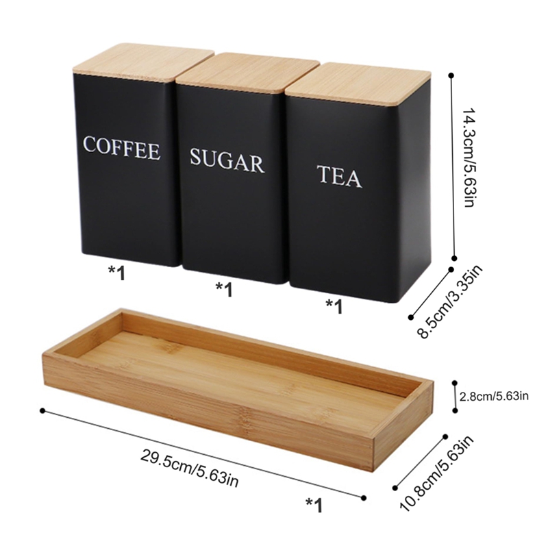 3PCS Set Tea Coffee Sugar Cani - Coffee Tea Sugar Container Set review and price