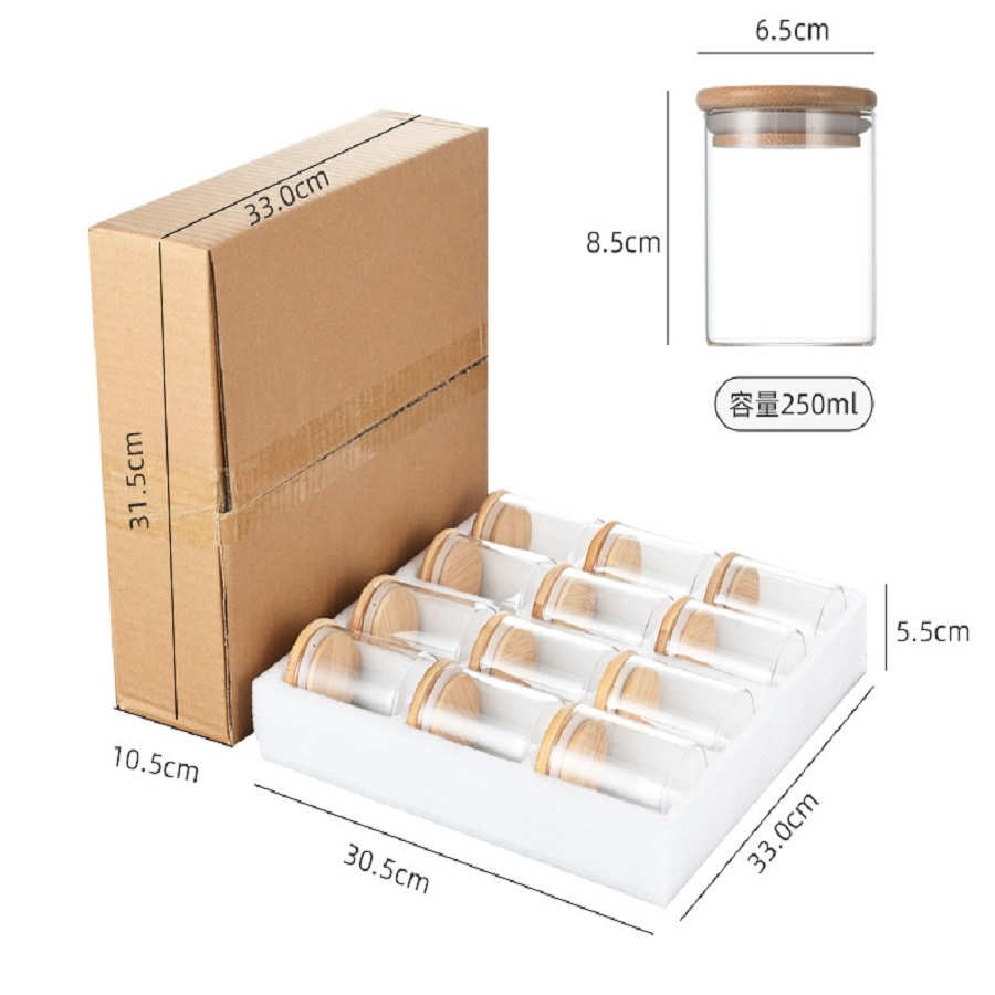 12pcs/set Airtight Glass Stora - Coffee Tea Sugar Container Set review and price