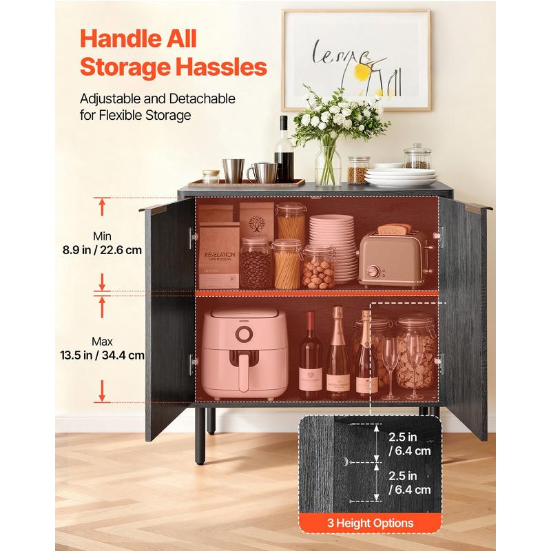 Coffee Bar Cabinet, Mid Centur - Coffee & Tea Difabis review and price