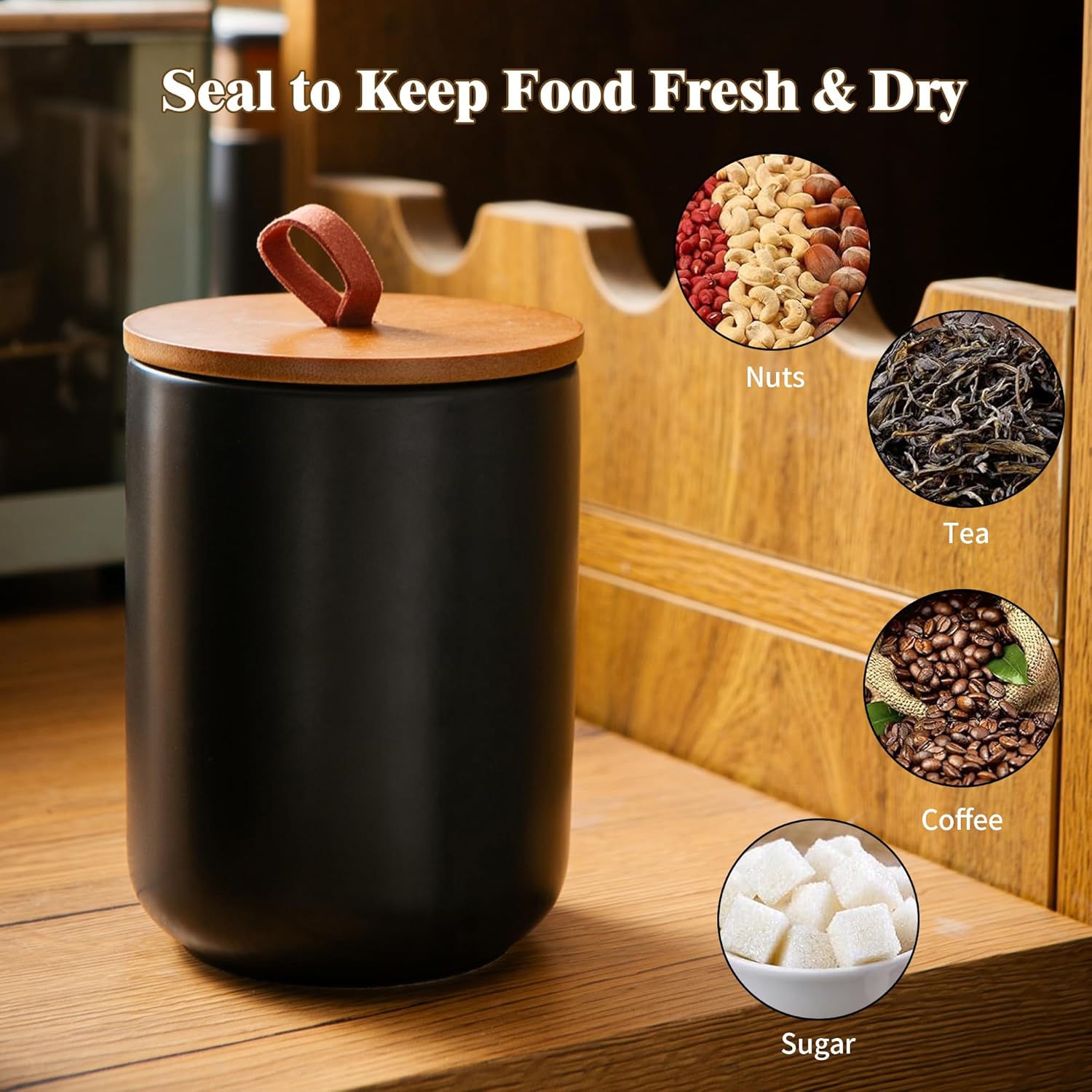 Ceramic Canister Set (30 oz, 4 - Coffee Tea Sugar Canisters review and price