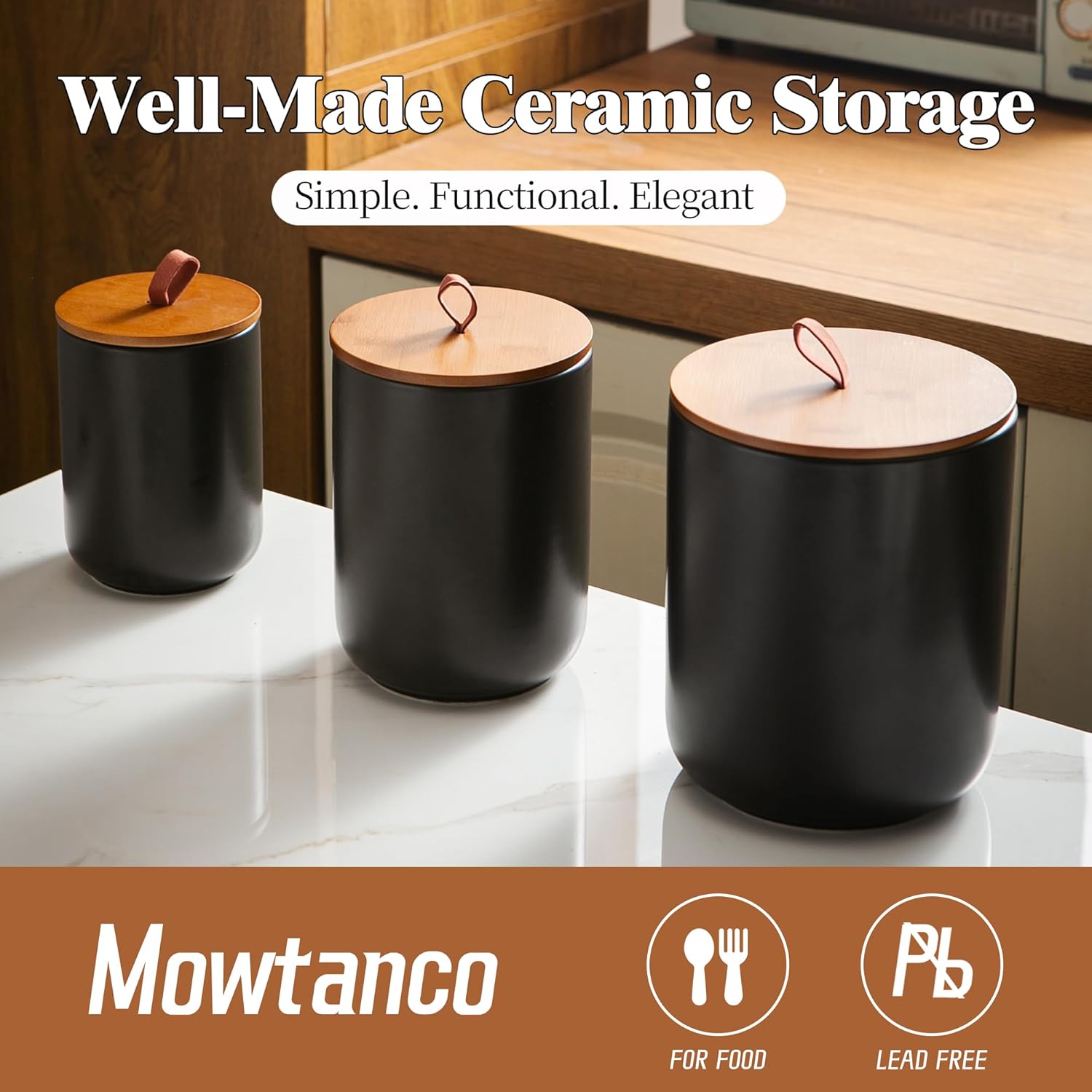 Ceramic Canister Set (30 oz, 4 - Coffee Tea Sugar Canisters review and price