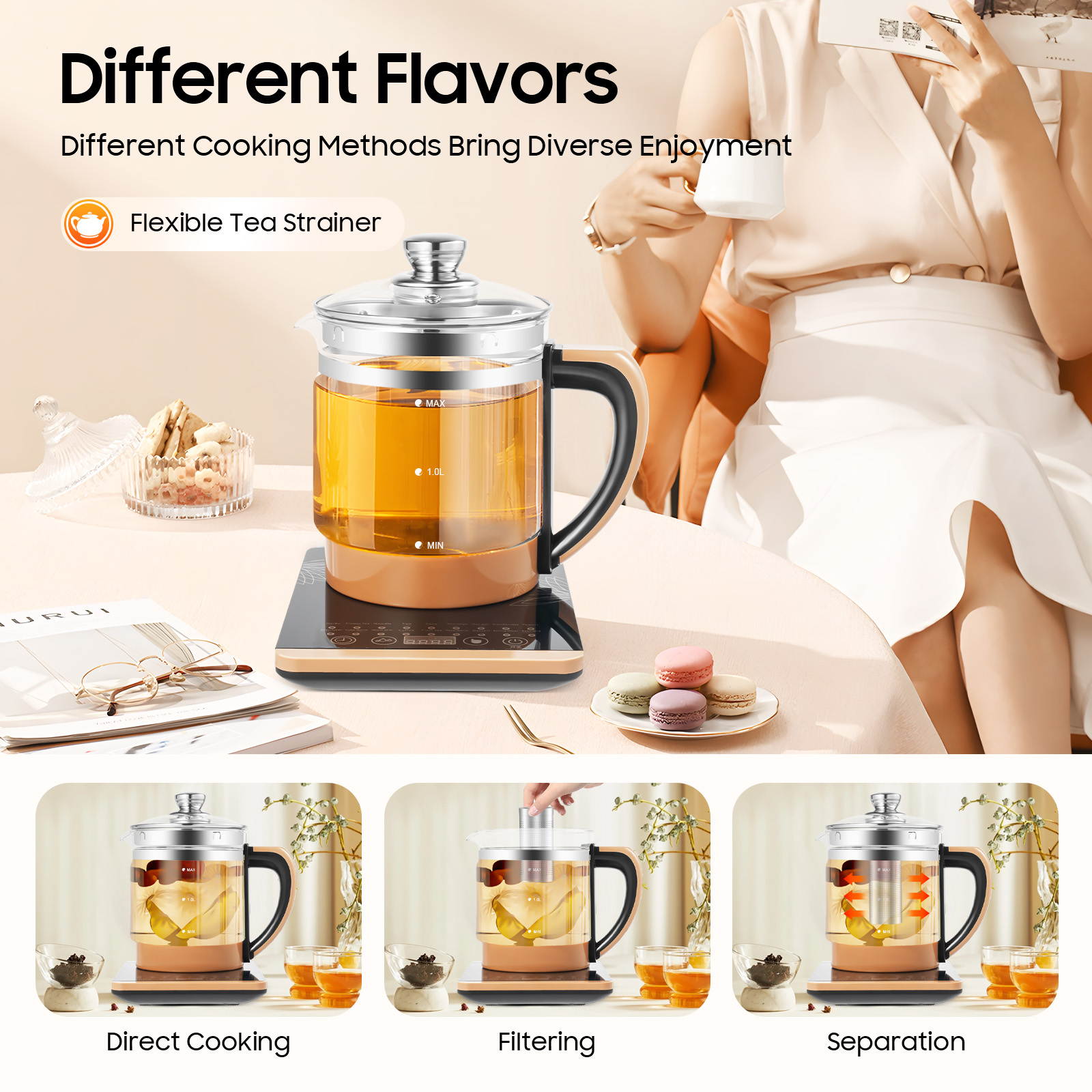 Electric Tea Kettle 1.8L 800W  - Coffee Tea Menu review and price