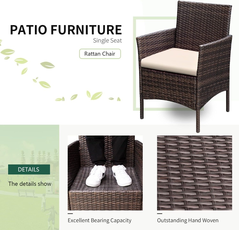 3-Piece Outdoor Patio Set with - Coffee & Tea Difabis review and price
