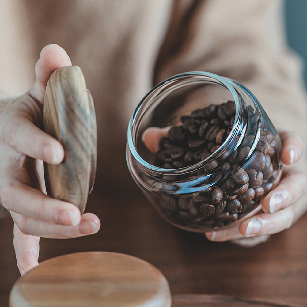 Glass Food Storage Jar with Na - Coffee Tea Sugar Container Set review and price