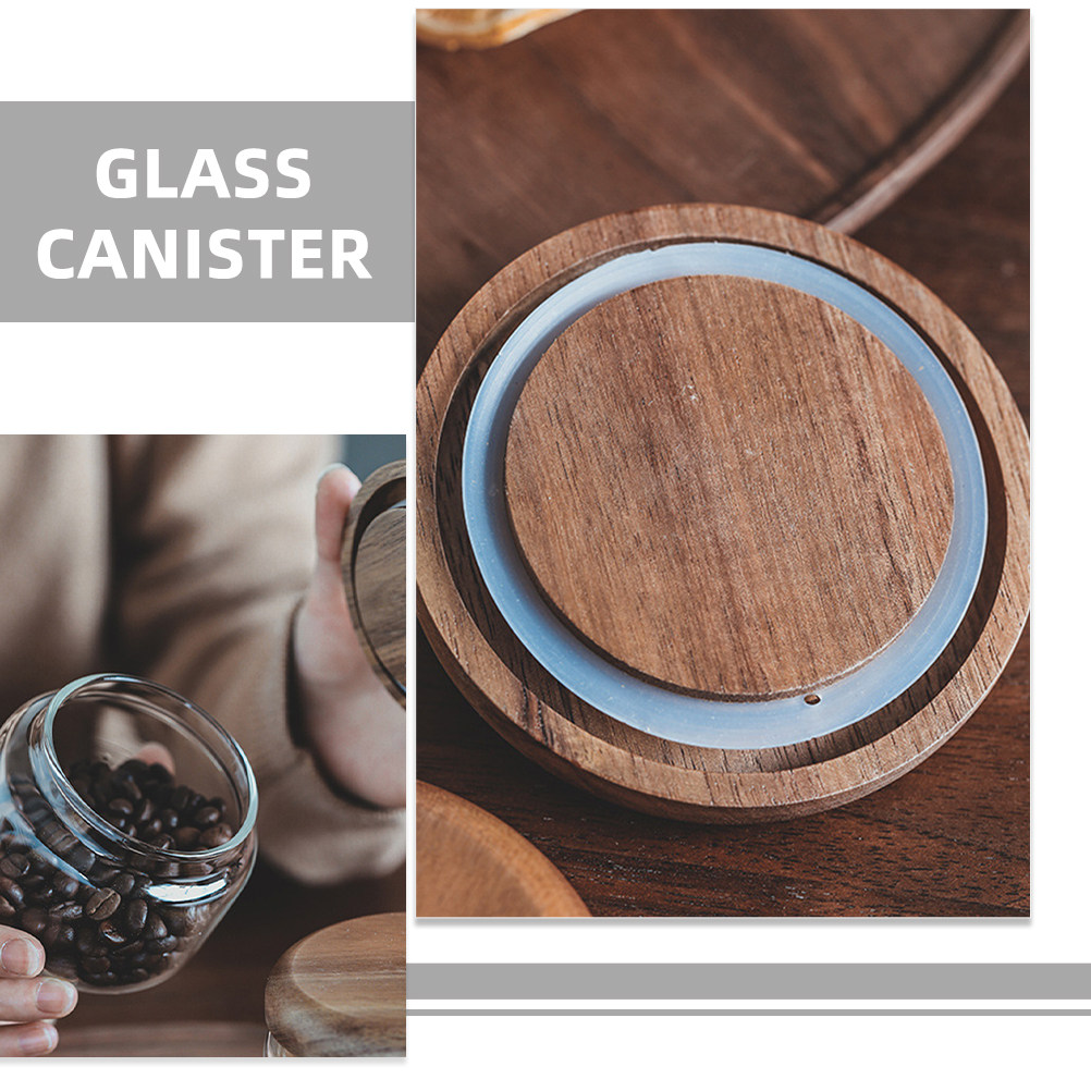 Glass Food Storage Jar with Na - Coffee Tea Sugar Container Set review and price