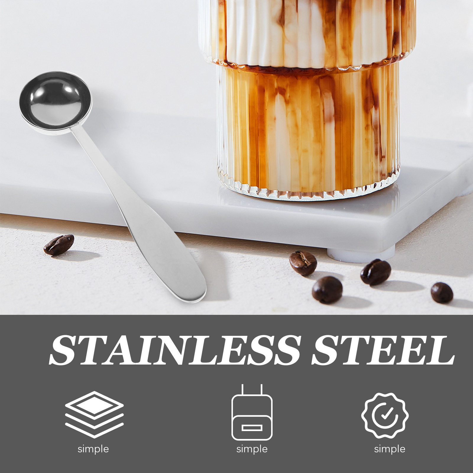 Stainless Steel Measuring Spoo - Coffee Tea And Bean Leaf review and price