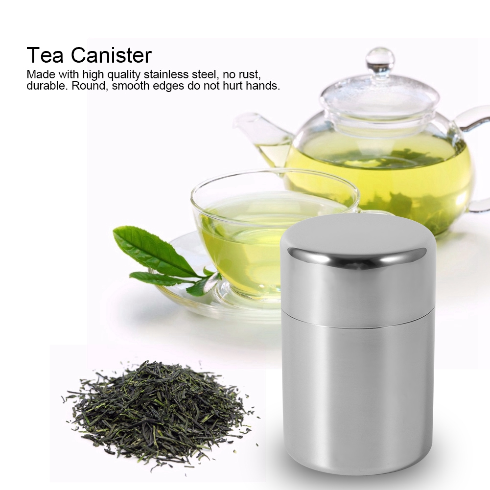 Stainless Steel Tea Leaf Tins  - Coffee Tea Sugar Container Set review and price