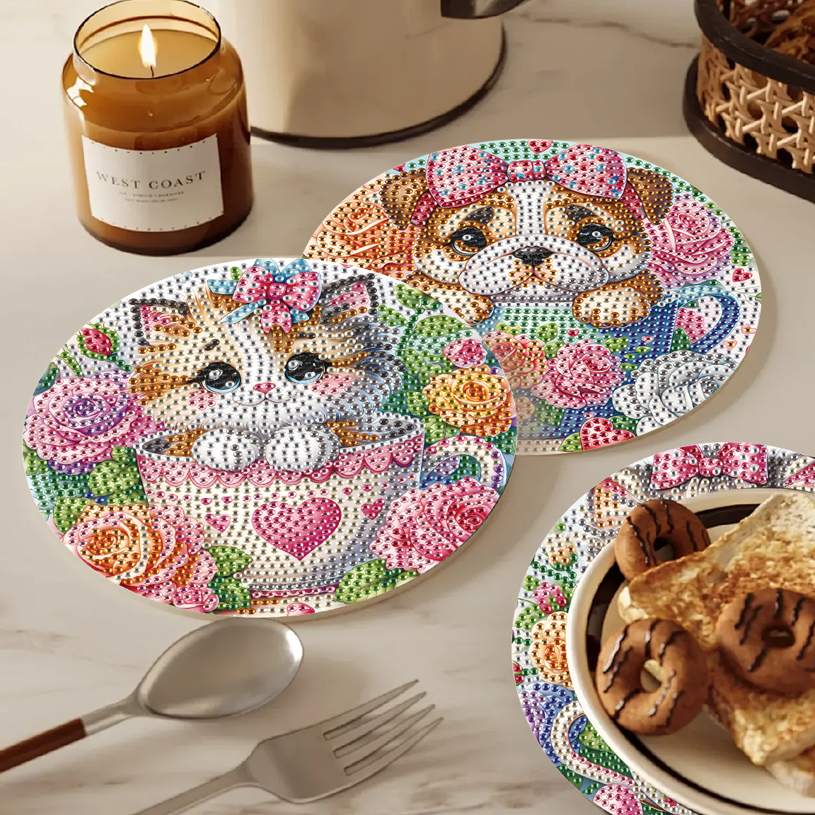 3Pcs Diamond Art Painting Plac - Mug Tea Coffee review and price