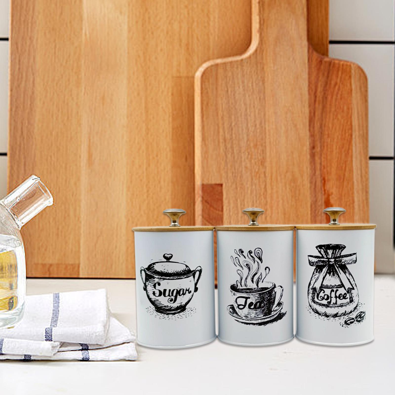 3Pcs Sealed Coffee Canister Se - Coffee Tea Sugar Container Set review and price