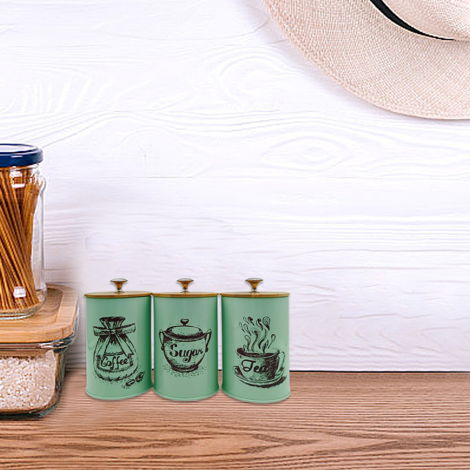 3Pcs Sealed Coffee Canister Se - Coffee Tea Sugar Container Set review and price