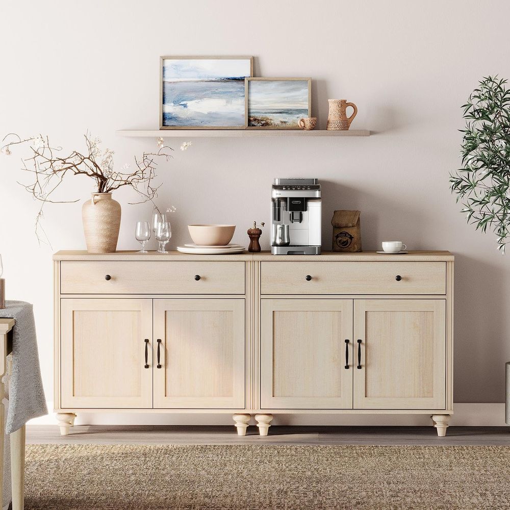 Buffet Cabinet with 4 Doors an - Coffee & Tea Difabis review and price