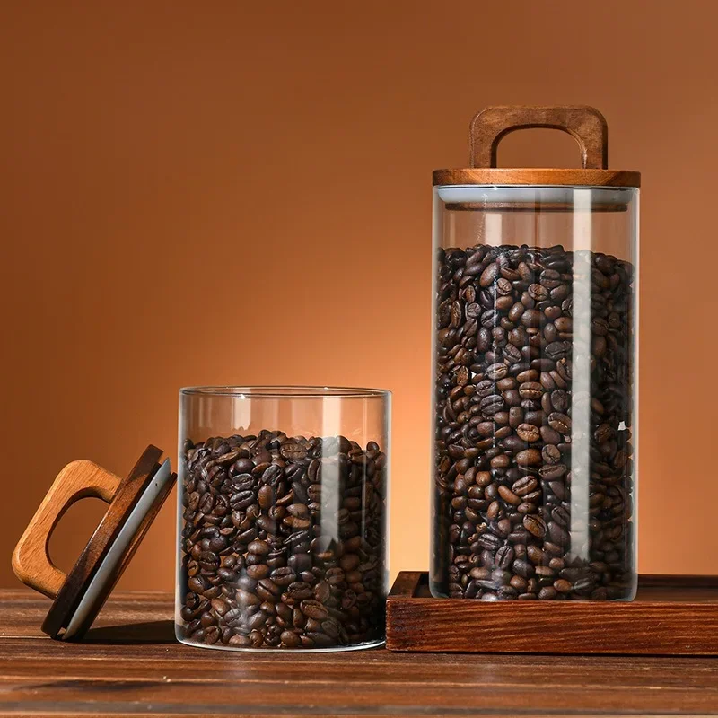 Clear Glass Jar with Bamboo Li - Coffee Tea Sugar Canisters review and price