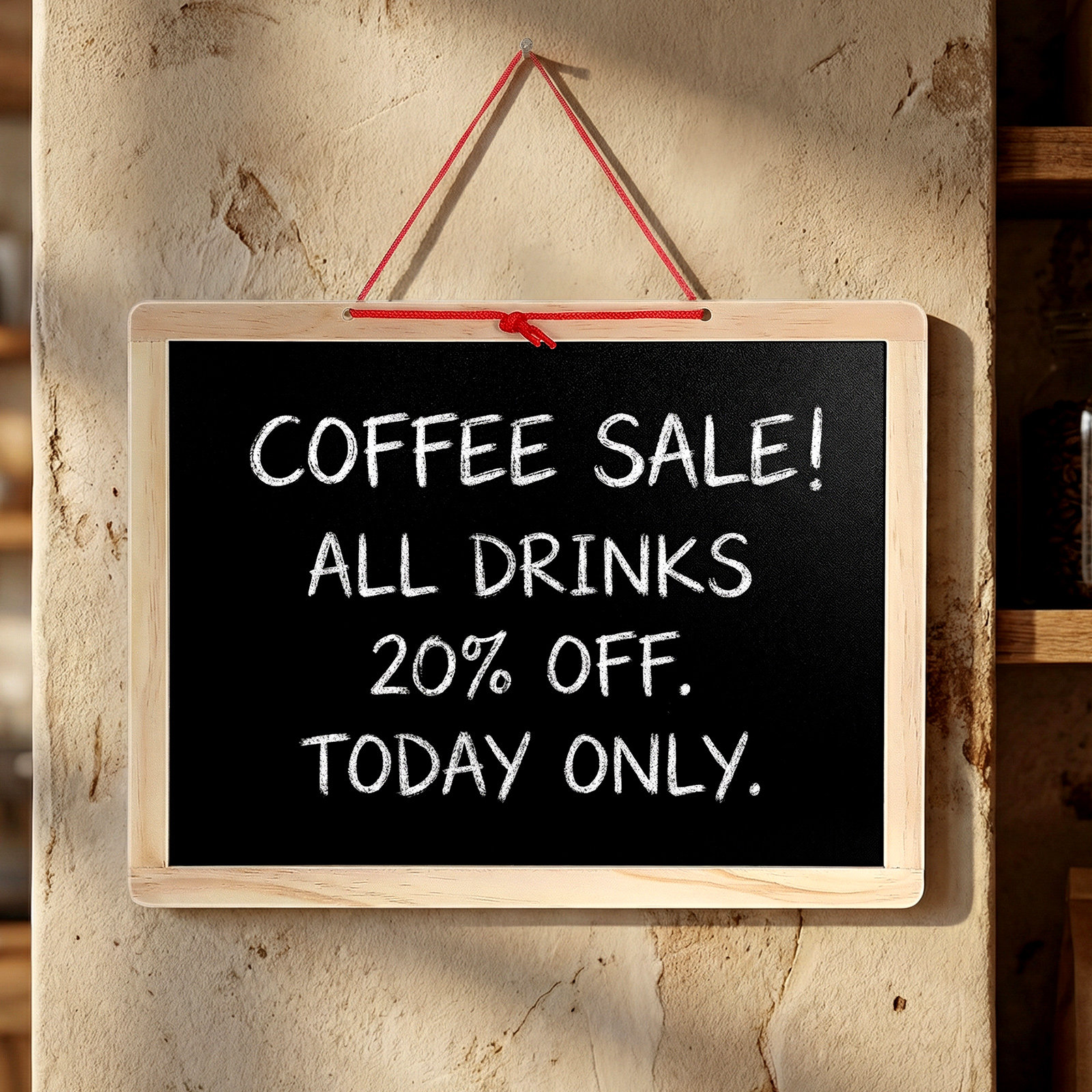 Small Wooden Magnetic Blackboa - Coffee Tea Menu review and price