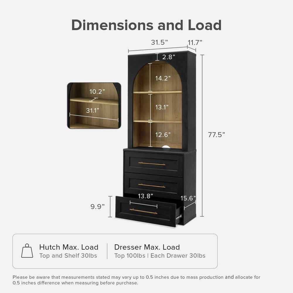 Storage Cabinet with Hutch, Si - Coffee & Tea Difabis review and price