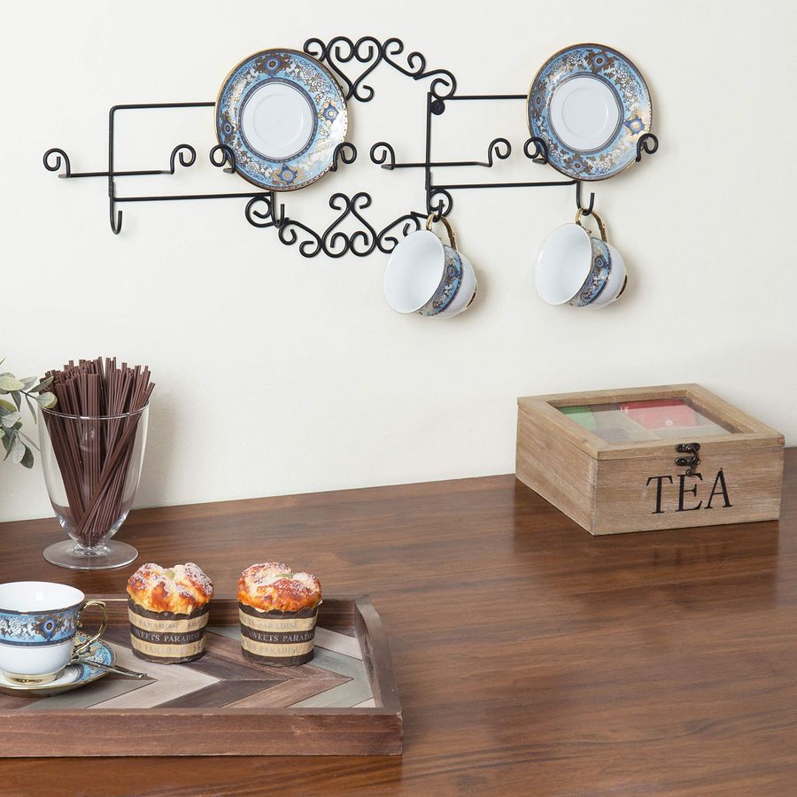 Vintage Scrollwork Black Metal - Tea Coffee Set Up review and price