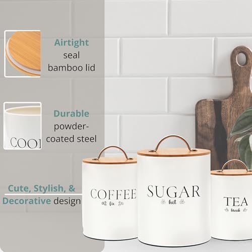 D'Lifeful 3PC Airtight Tea Cof - Coffee Tea Sugar Container Set review and price