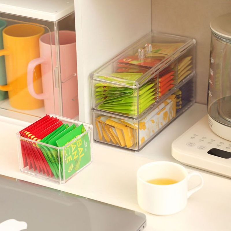 [E] Tea Bag Storage Box Drawer - Coffee Tea Sugar Container Set review and price
