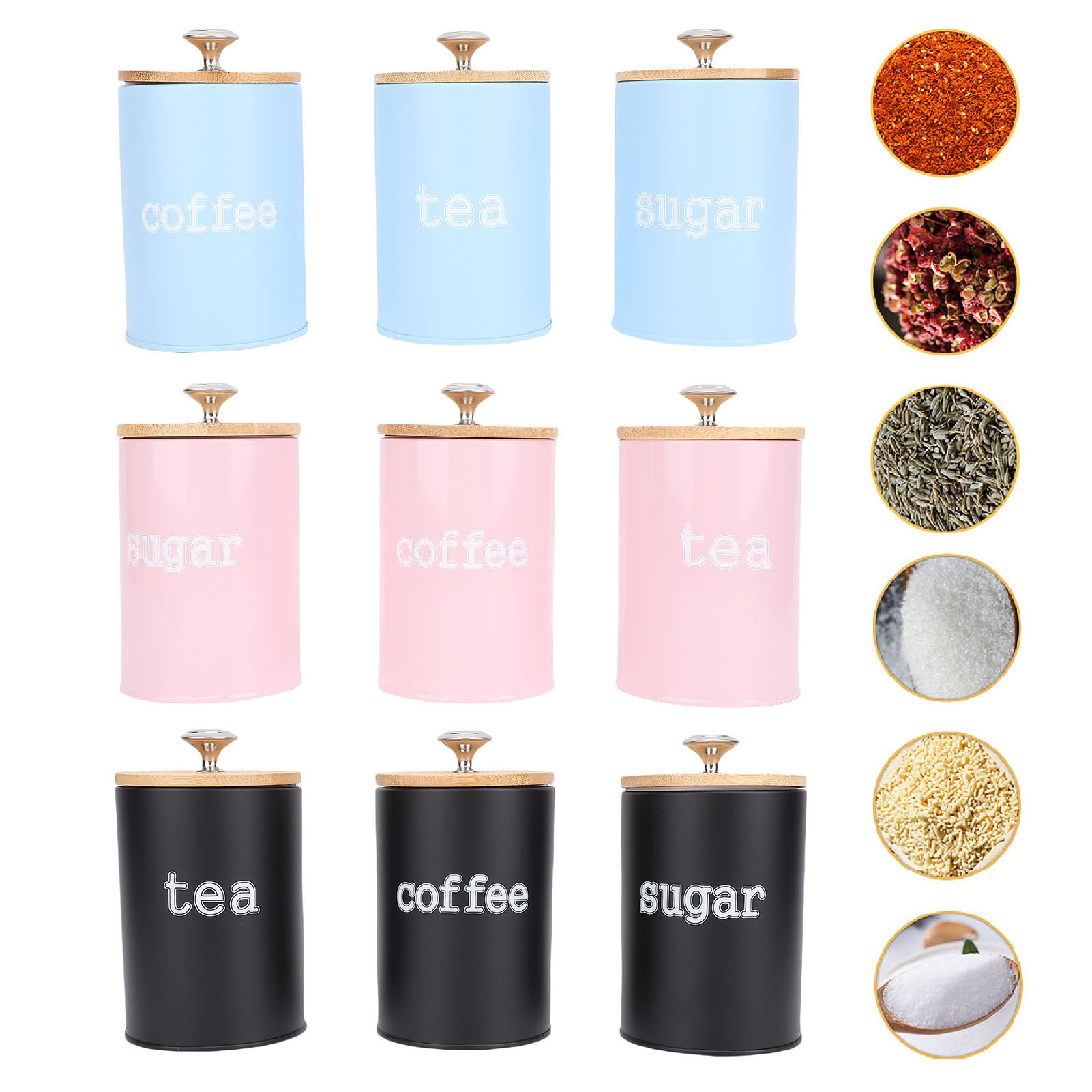 Storage Canister Multifunction - Coffee Tea Sugar Canisters review and price