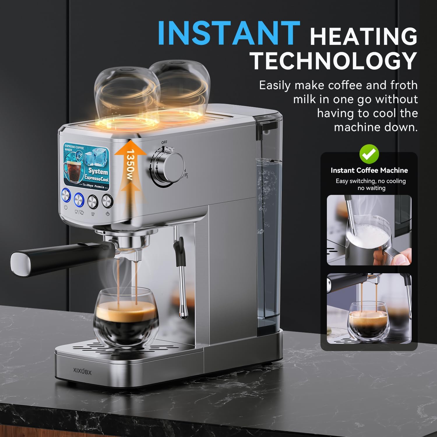 20 Bar Espresso Machine with M - Coffee & Tea Difabis review and price