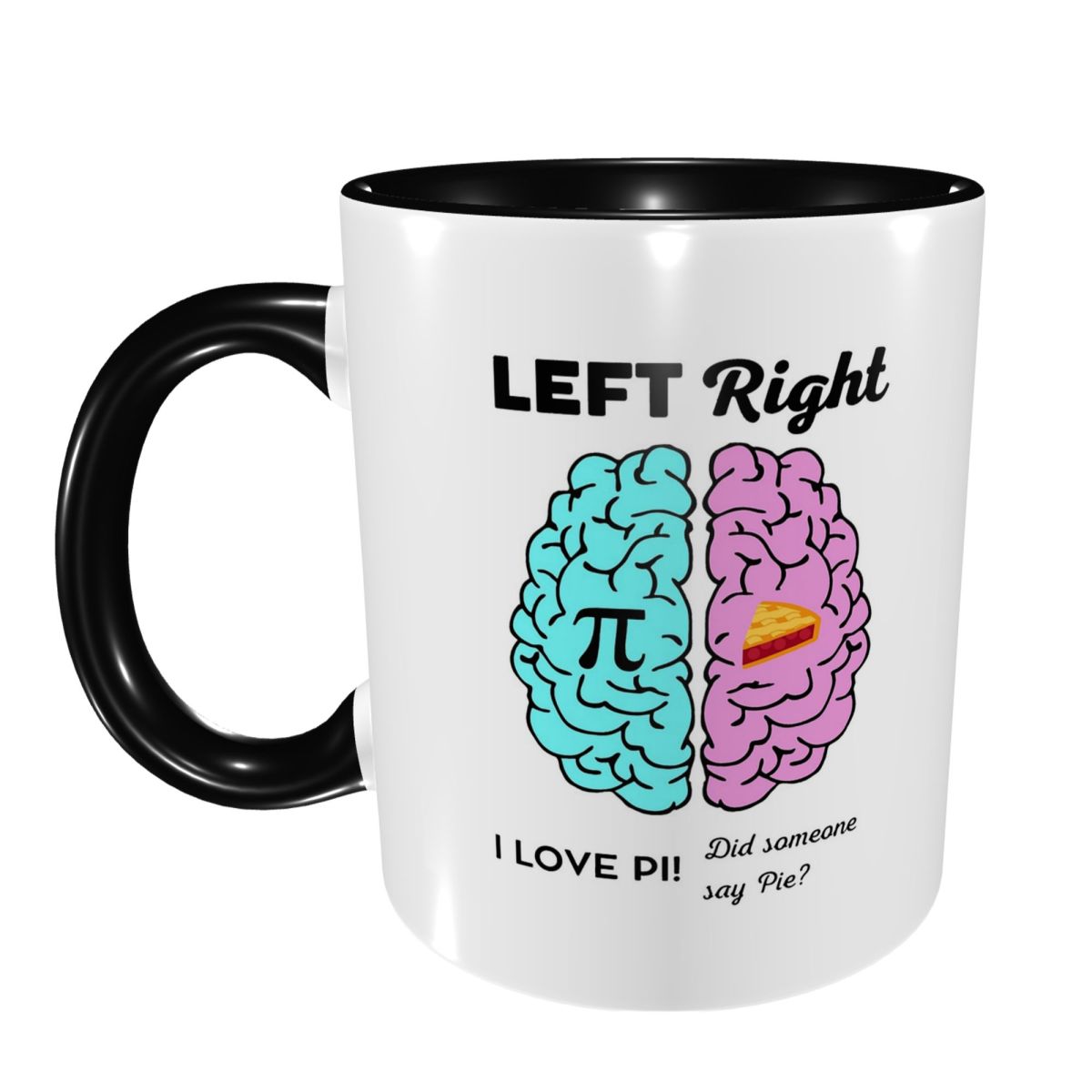 Left Right Brain Hemisphere Pi - Coffee Tea Jokes review and price
