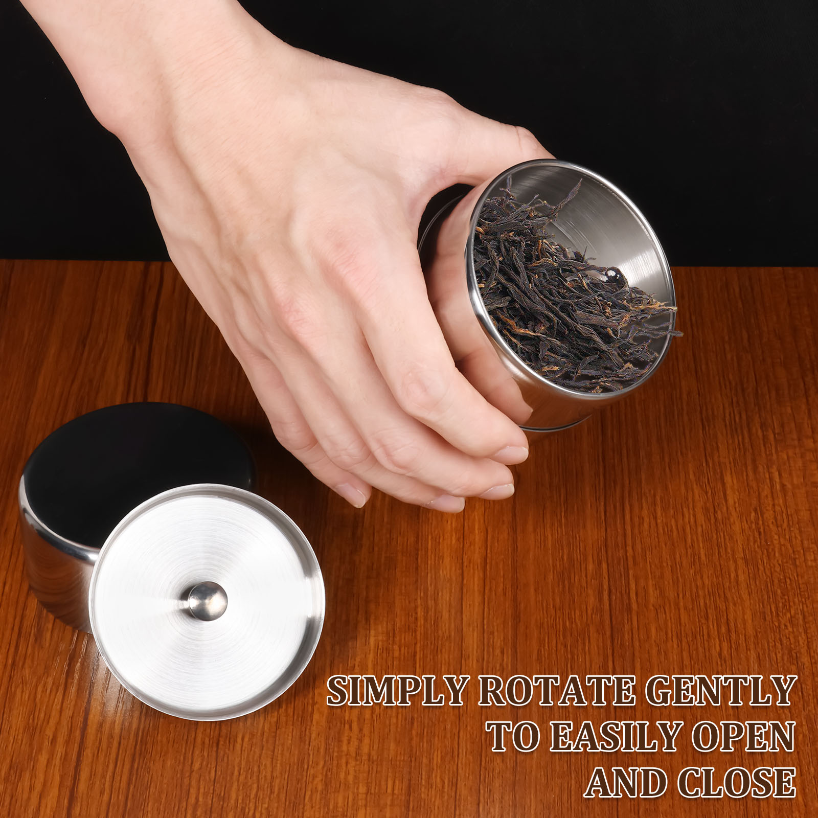 Stainless Steel Tea Leaf Tins  - Coffee Tea Sugar Canisters review and price