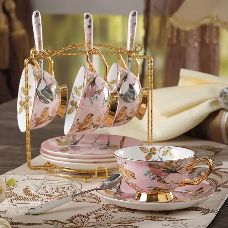 Bone china Coffee Cup Set Pink - Coffee Tea Jar Set review and price