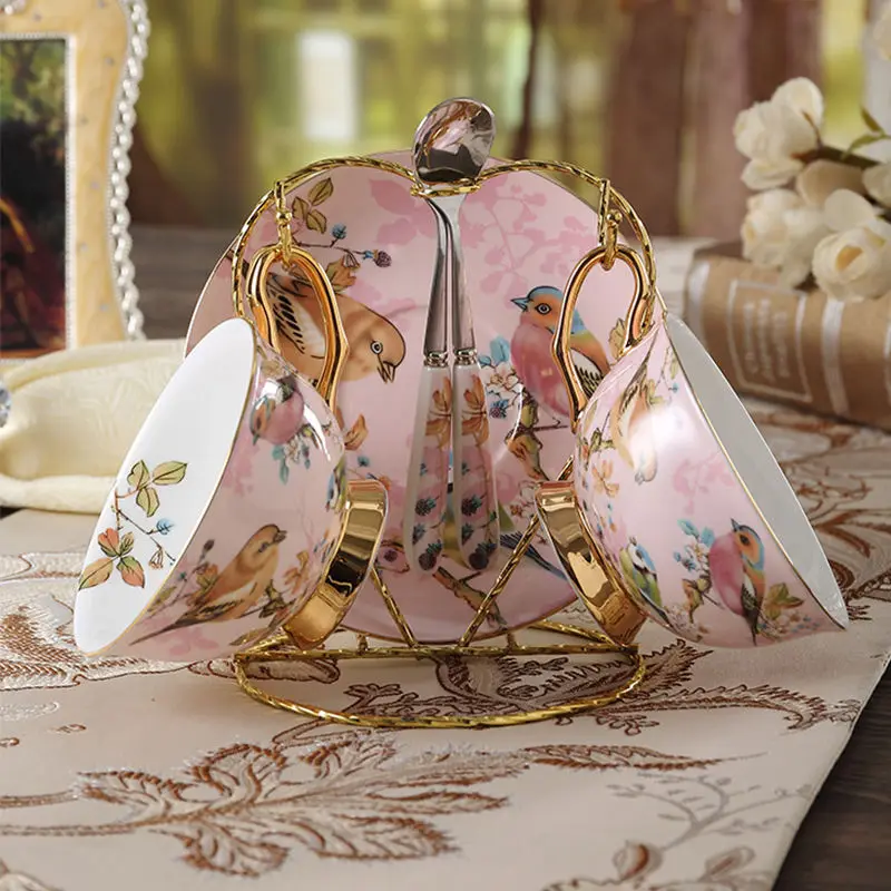 Bone china Coffee Cup Set Pink - Coffee Tea Jar Set review and price
