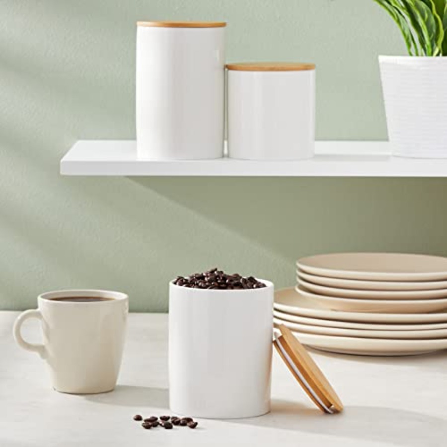Ceramic Canisters - Coffee Can - Coffee Tea Sugar Container Set review and price
